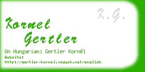 kornel gertler business card